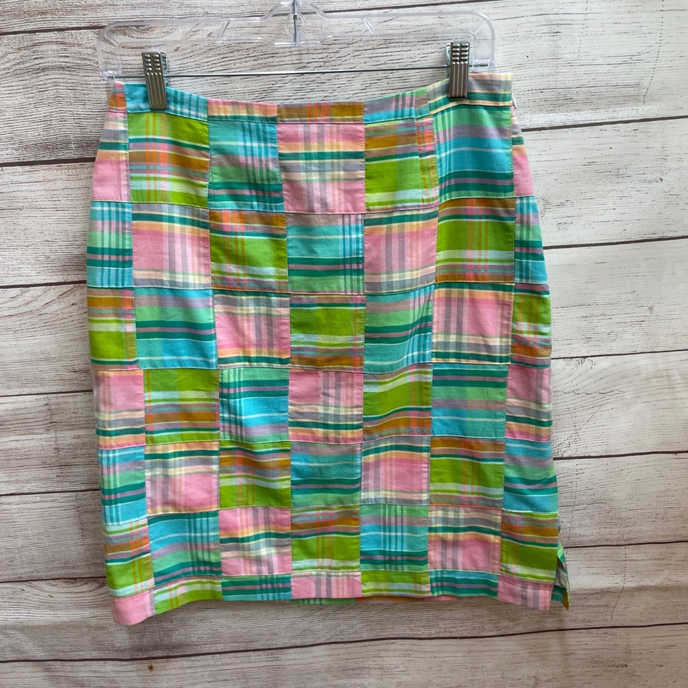 CAPE MADRAS PATCHWORK MADRAS SKIRT